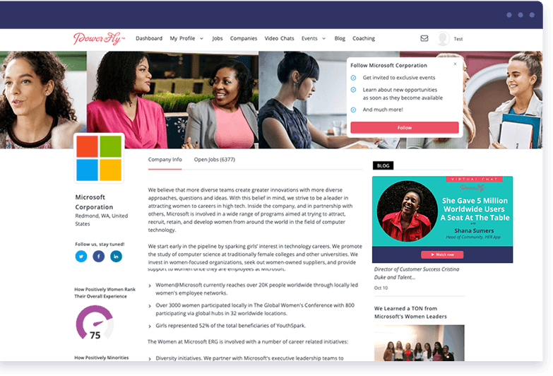 Boost your employer brand with a company page and content on PowerToFly