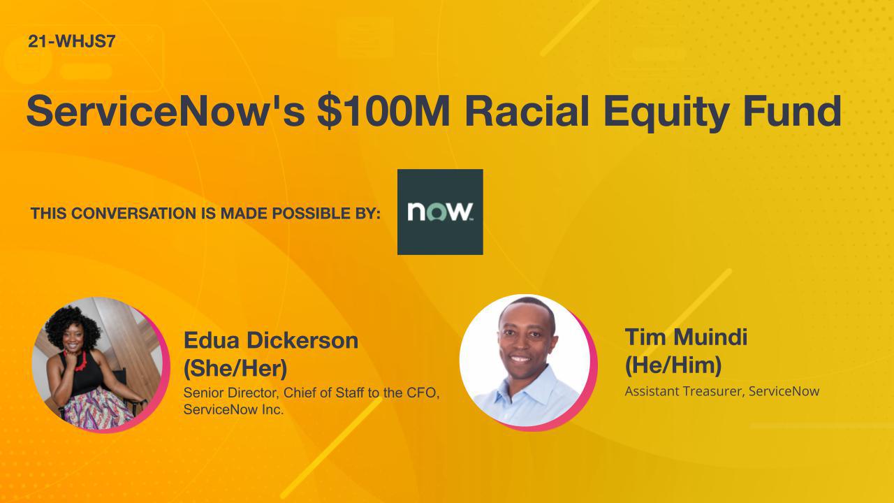 Tech For Social Impact– ServiceNow's $100M Racial Equity Fund