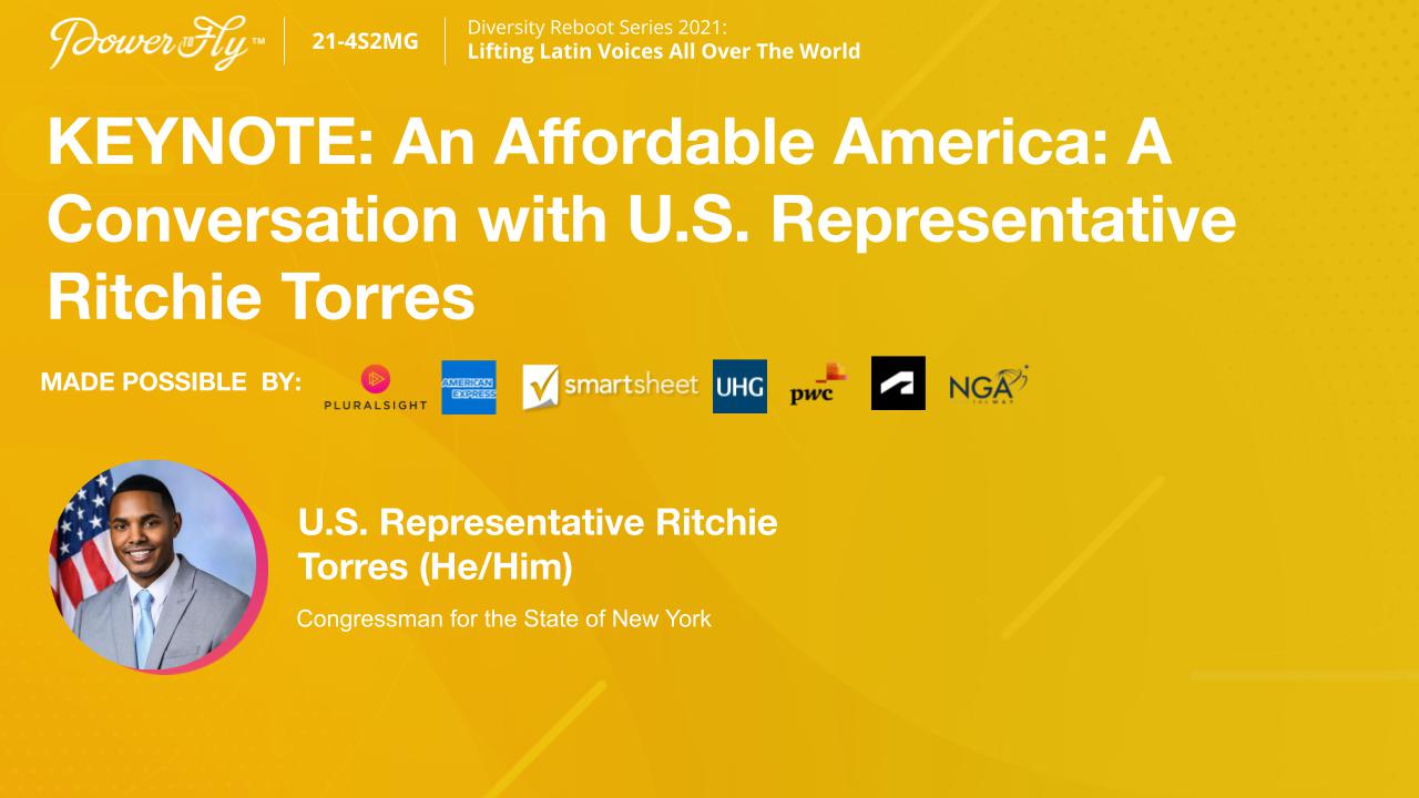 KEYNOTE: An Affordable America: A Conversation with U.S. Representative Ritchie Torres