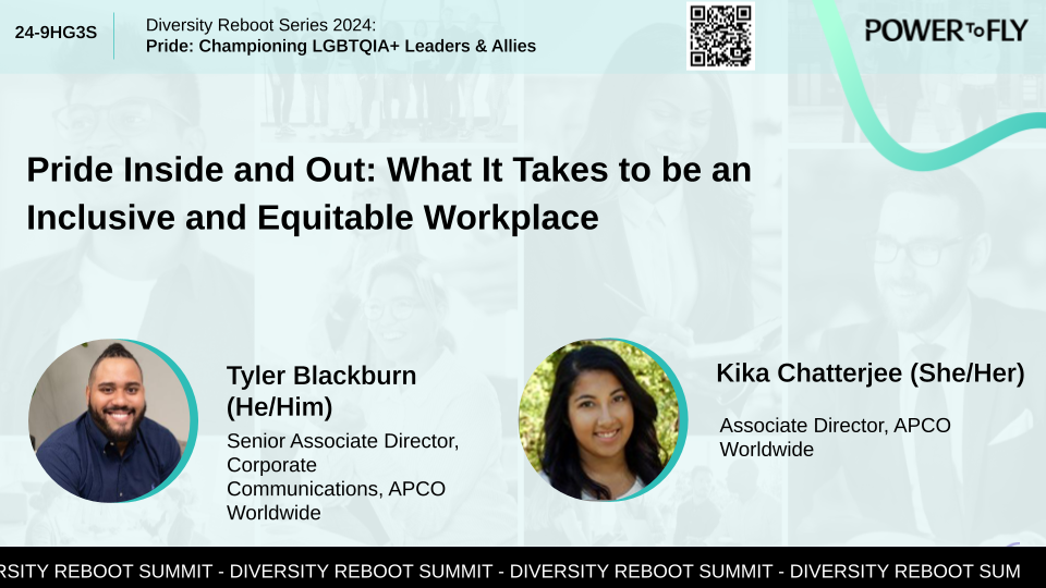 Pride Summit 2024: Pride Inside and Out: What It Takes to be an Inclusive and Equitable Workplace 